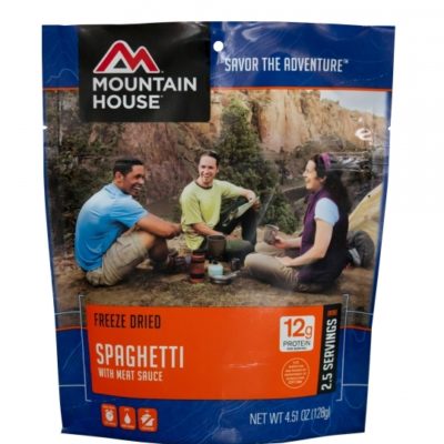 Backpacking Food - Mountain House Spaghetti with Meat Sauce for 2